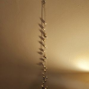 Macy's Swarovski Gold crystal & pearl multi strand necklace